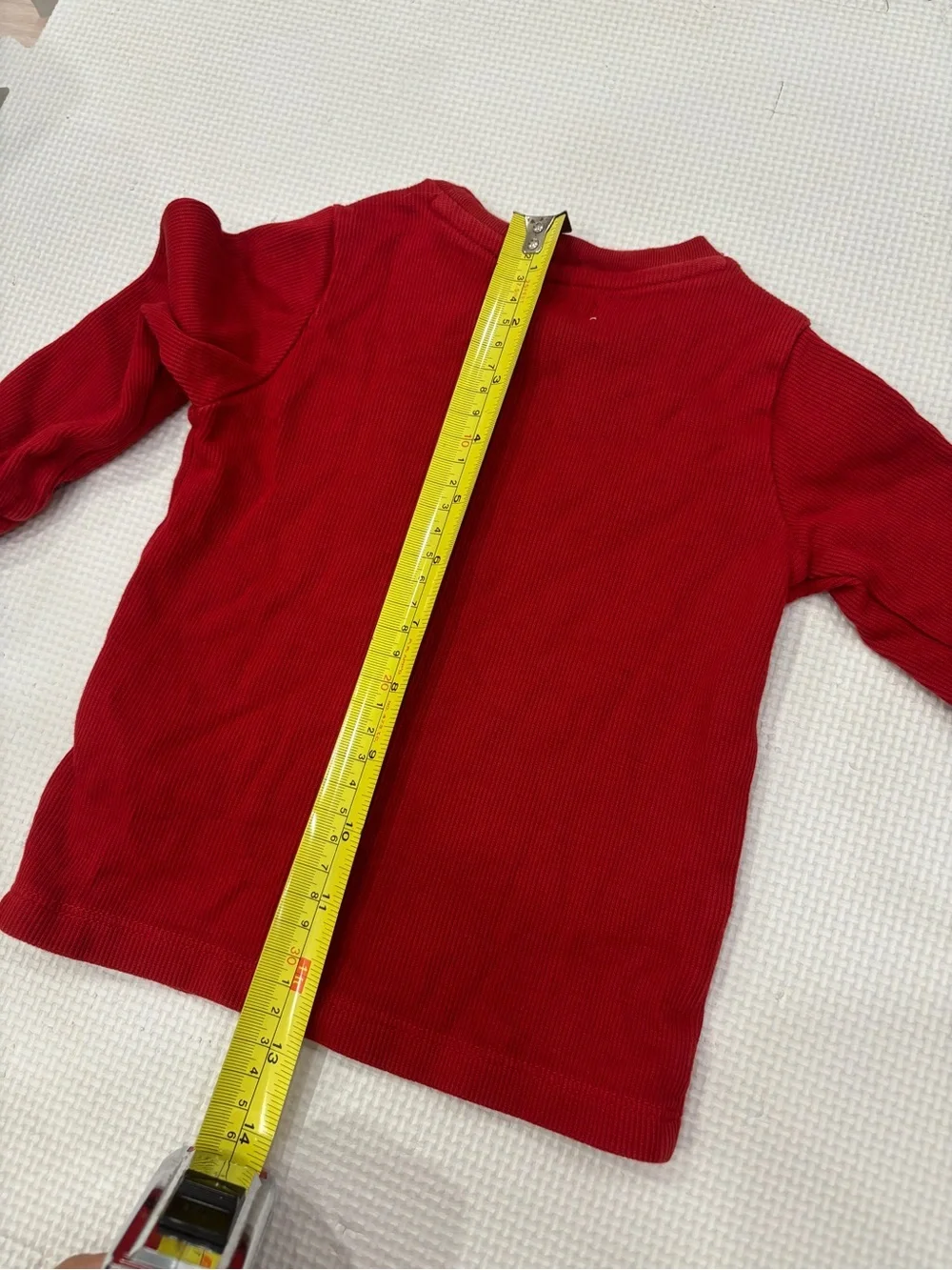 Ralph Lauren Red Long-Sleeve Knit Tee with Navy Pony